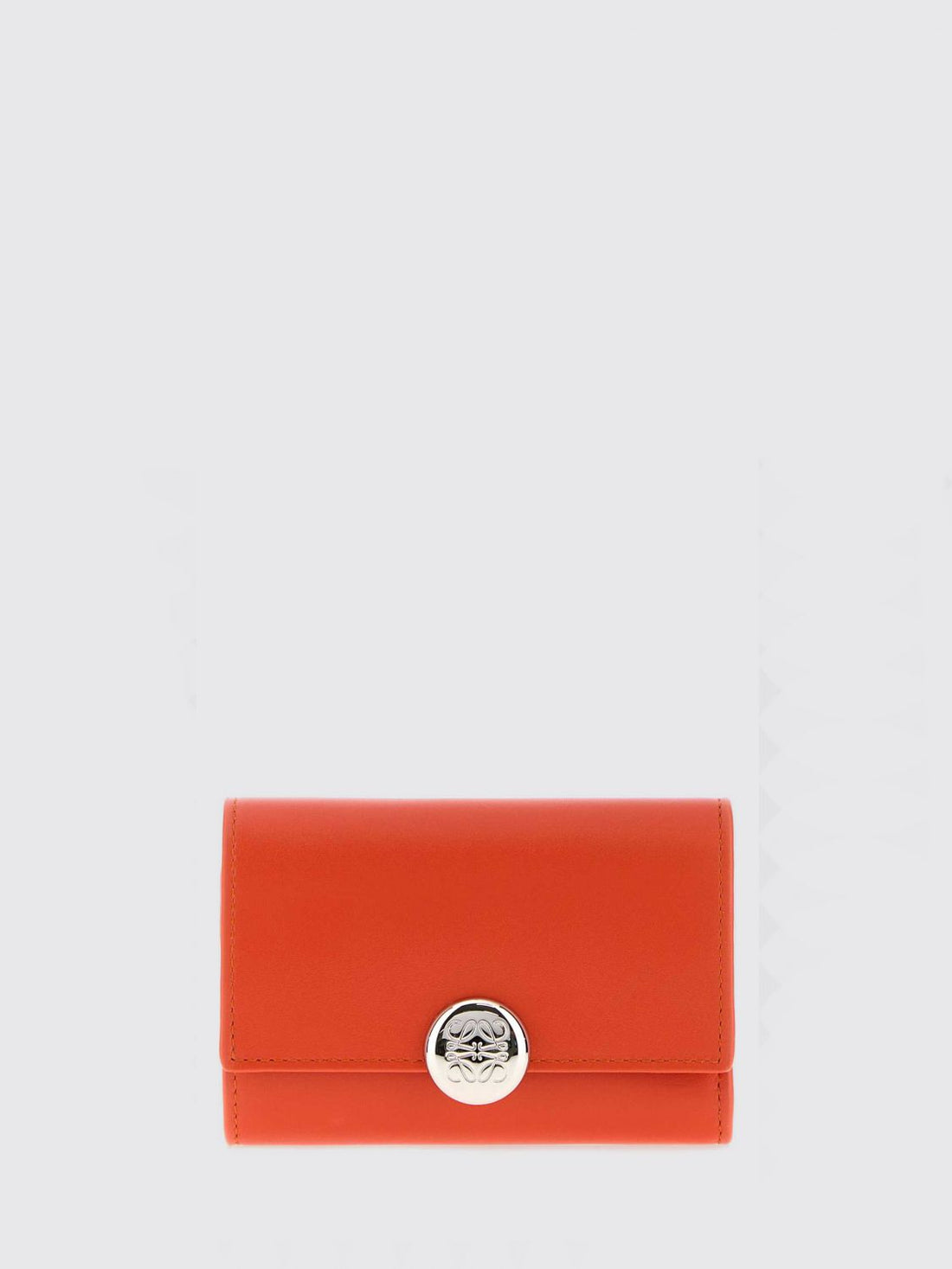 LOEWE OS pebble tri-fold wallet in calf leather with metal logo