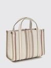 woody loop chloé multicoloured stripe canvas handbag with embroidered logo