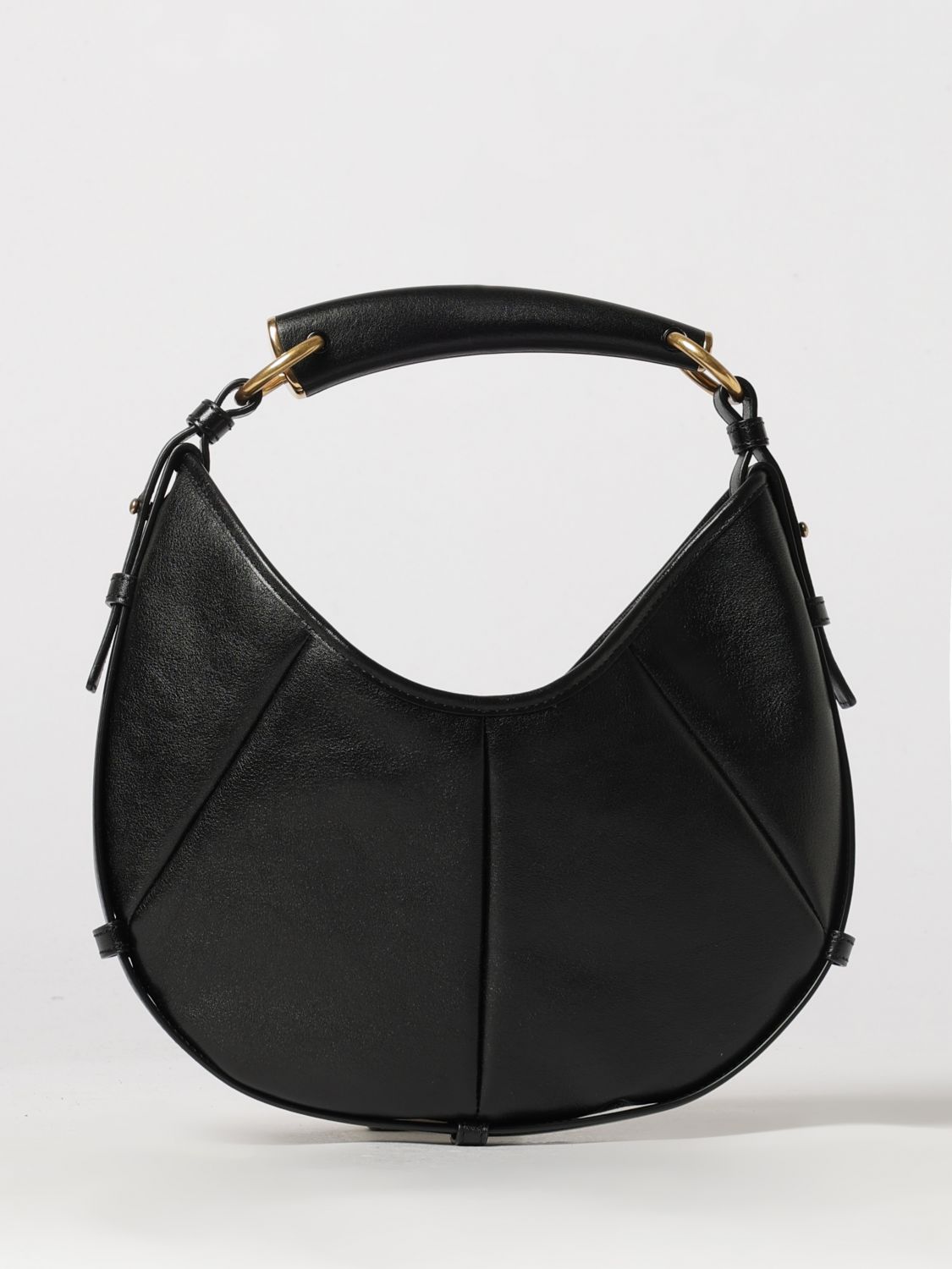 mombasa small calfskin leather hobo bag with flat handle