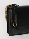 sunset medium leather shoulder bag with ysl monogram