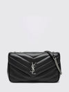 loulou shoulder bag in matelassé leather with ysl monogram