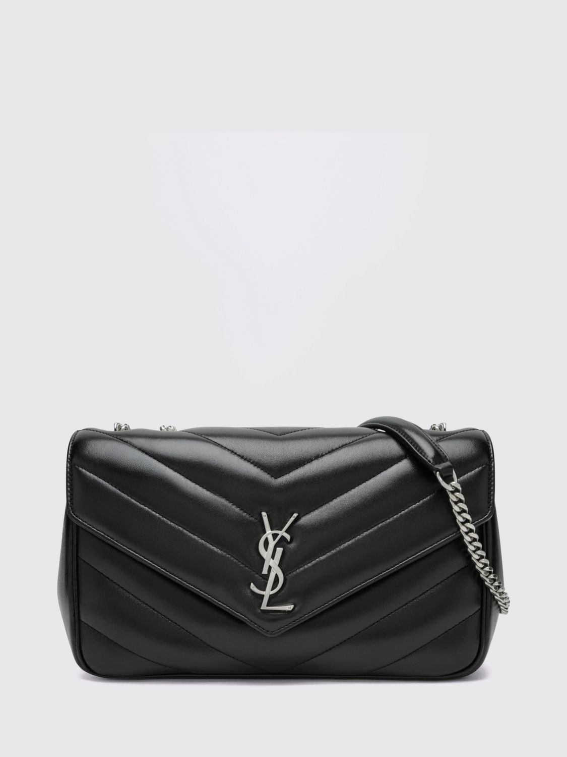loulou shoulder bag in matelassé leather with ysl monogram