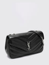 loulou shoulder bag in matelassé leather with ysl monogram