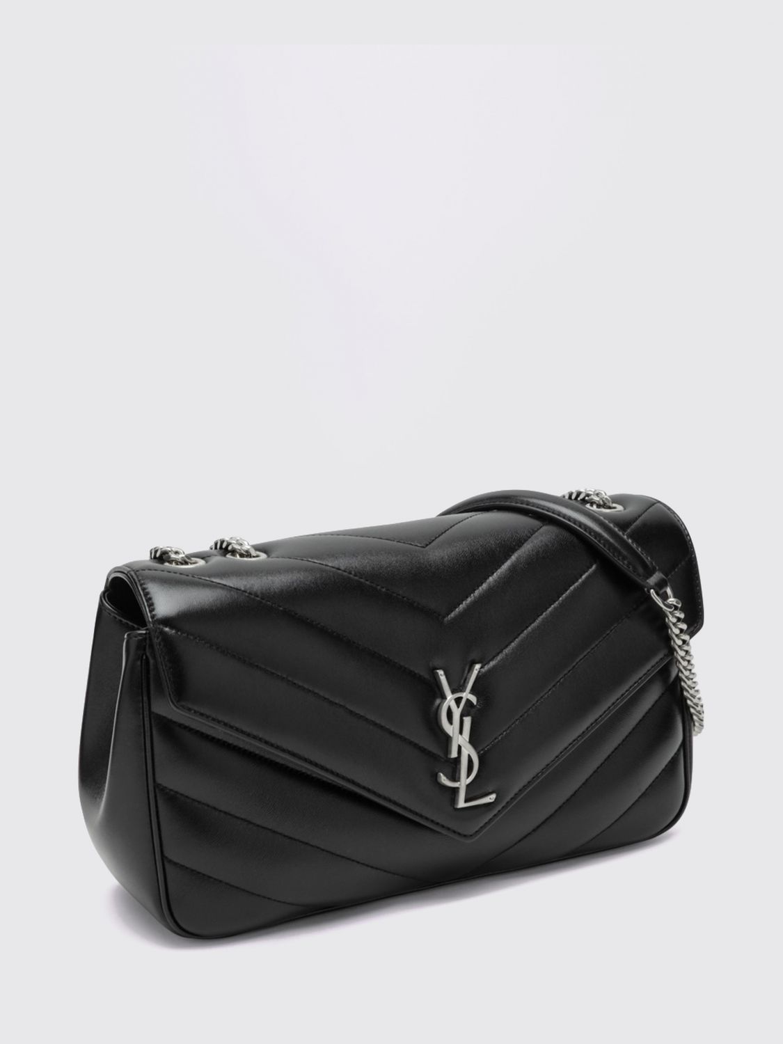 loulou shoulder bag in matelassé leather with ysl monogram