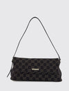 madison denim shoulder bag with gg monogram and adjustable handle