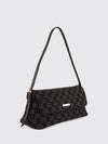 madison denim shoulder bag with gg monogram and adjustable handle