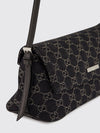 madison denim shoulder bag with gg monogram and adjustable handle