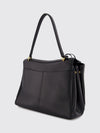 large rodeo shoulder bag in calfskin with turn-lock closure