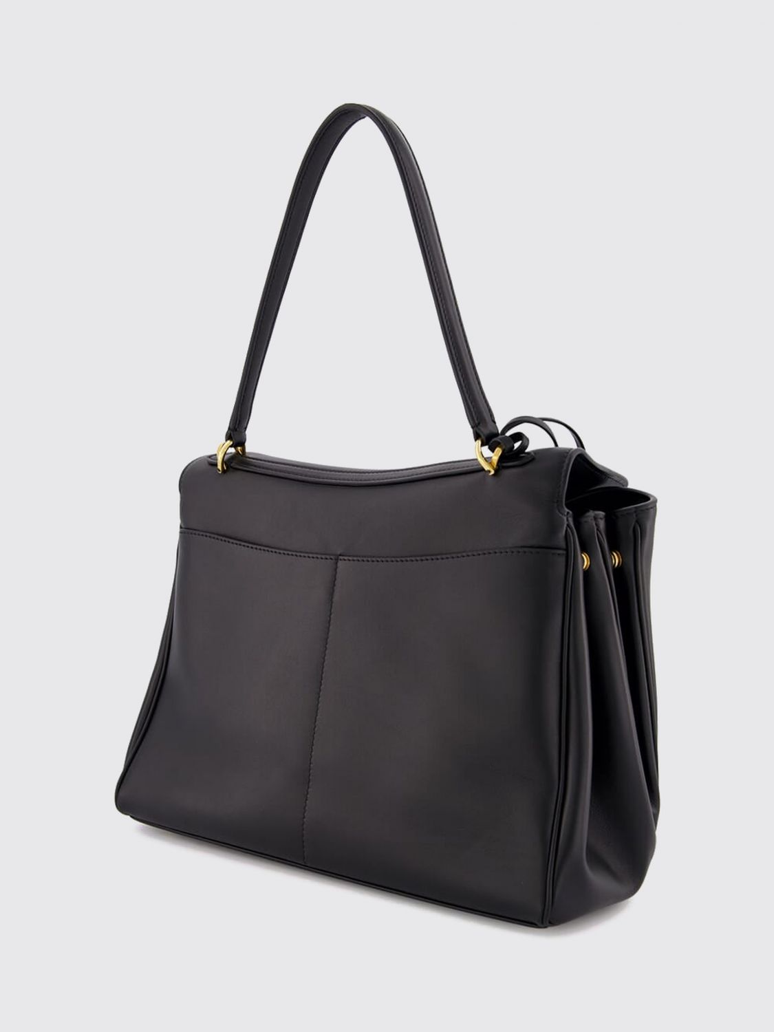large rodeo shoulder bag in calfskin with turn-lock closure