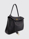 large rodeo shoulder bag in calfskin with turn-lock closure