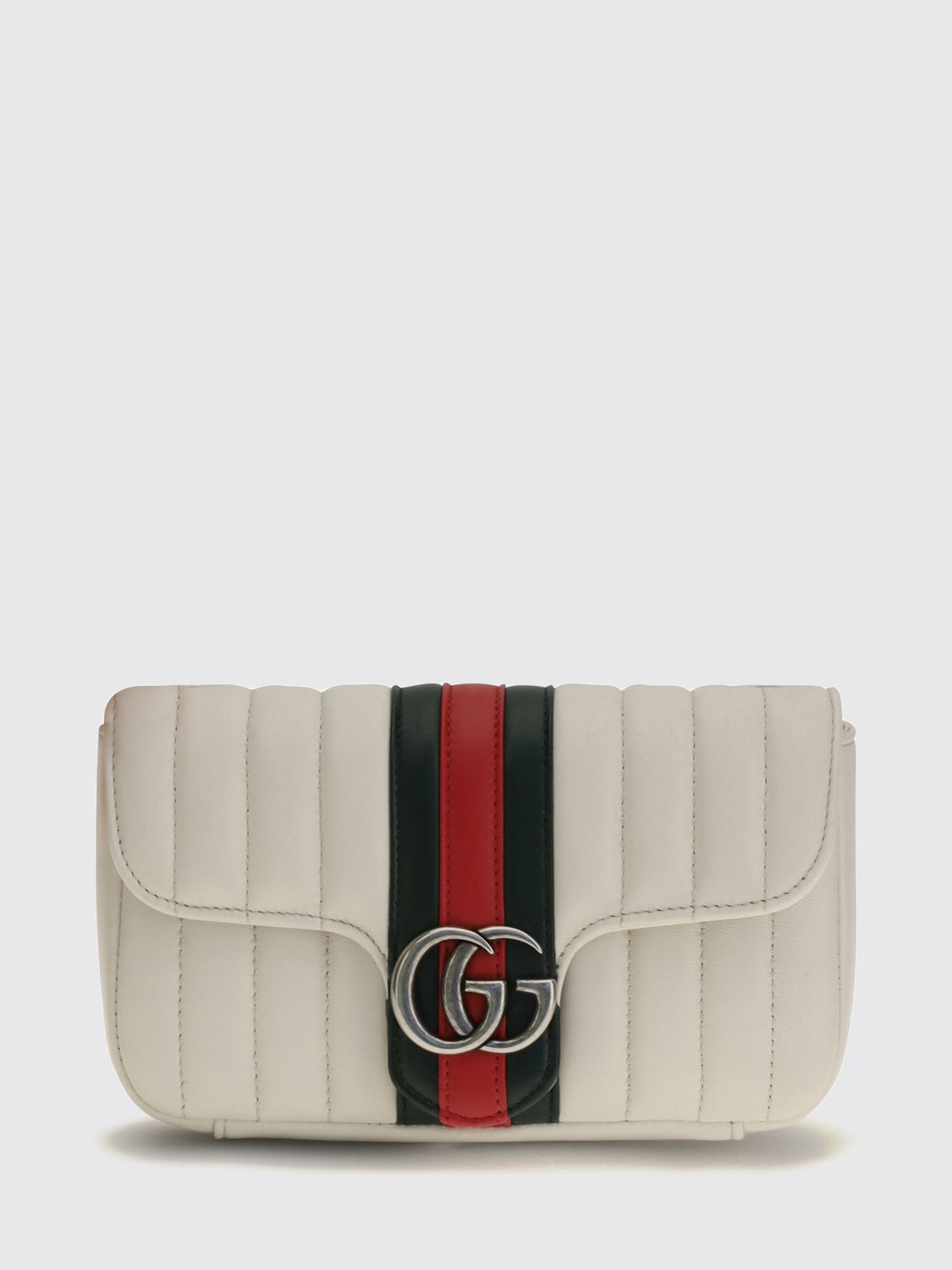 gg marmont nappa leather mini shoulder bag with web stripe