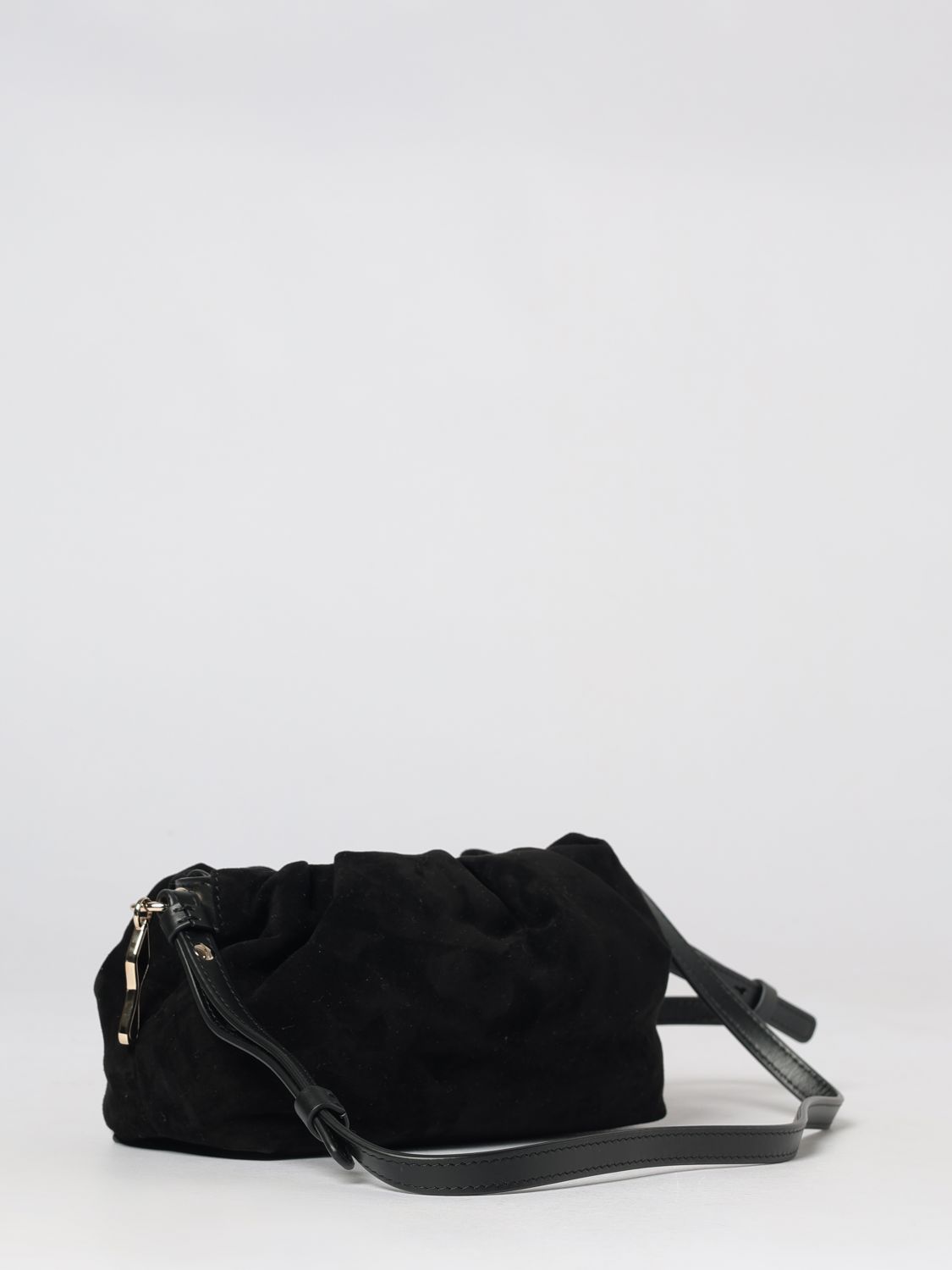 eva ruched suede calfskin mini crossbody bag