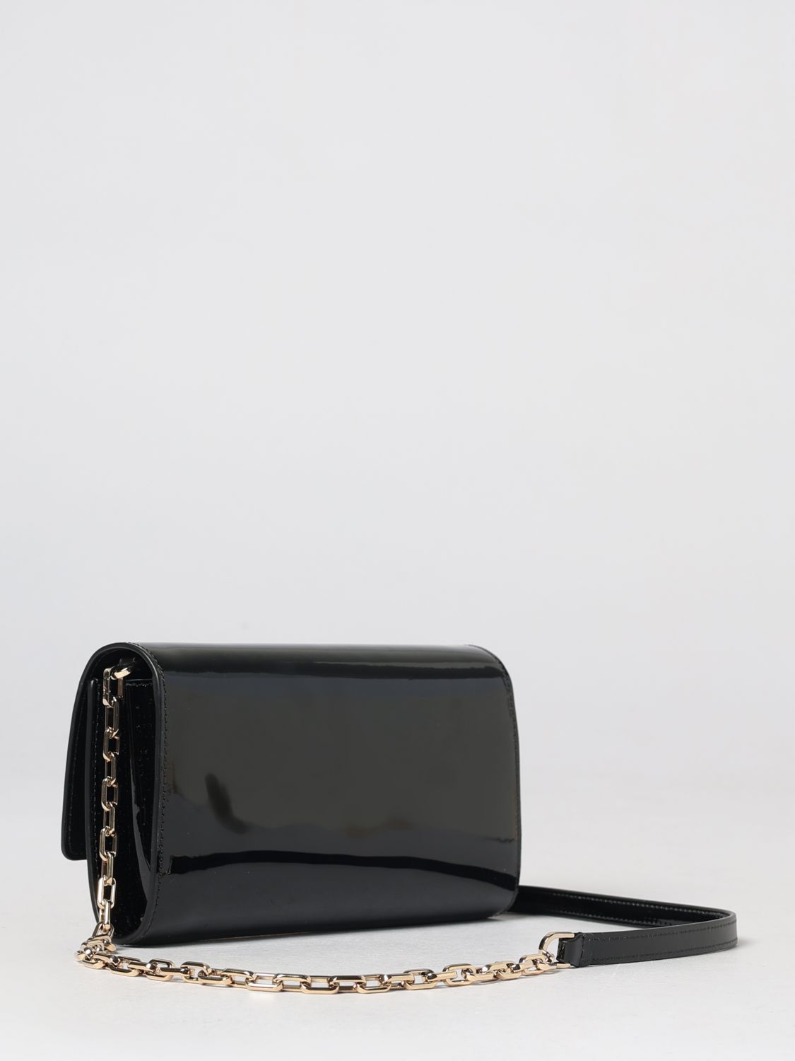 bettina patent leather wallet on chain mini bag