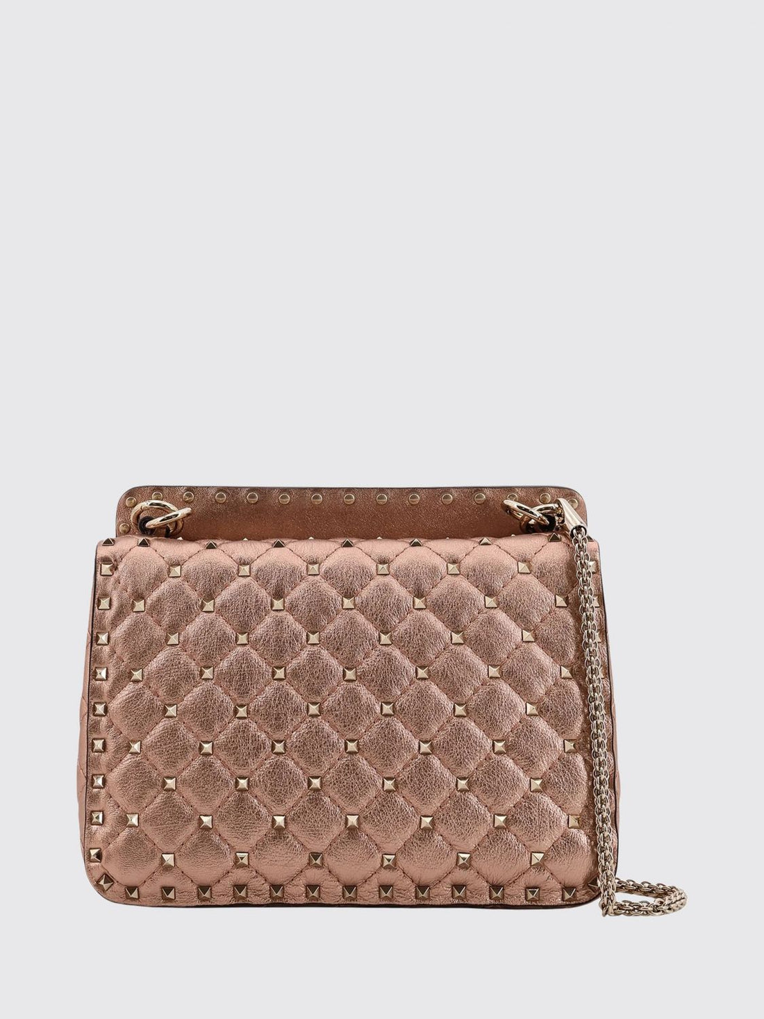 VALENTINO GARAVANI OS rockstud spike matelassé leather bag with chain strap