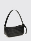 nodo mini shoulder bag in woven lambskin