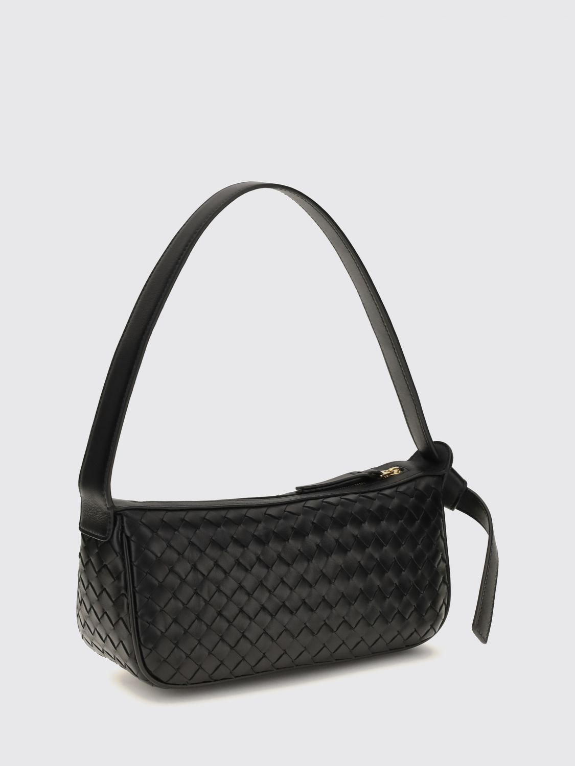 nodo mini shoulder bag in woven lambskin