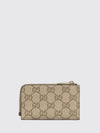 gg supreme canvas wallet with web stripe and zip closure