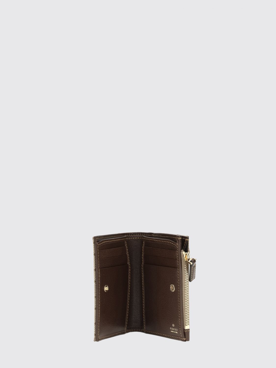 horsebit bifold wallet in gg supreme canvas with clamp