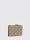horsebit bifold wallet in gg supreme canvas with clamp