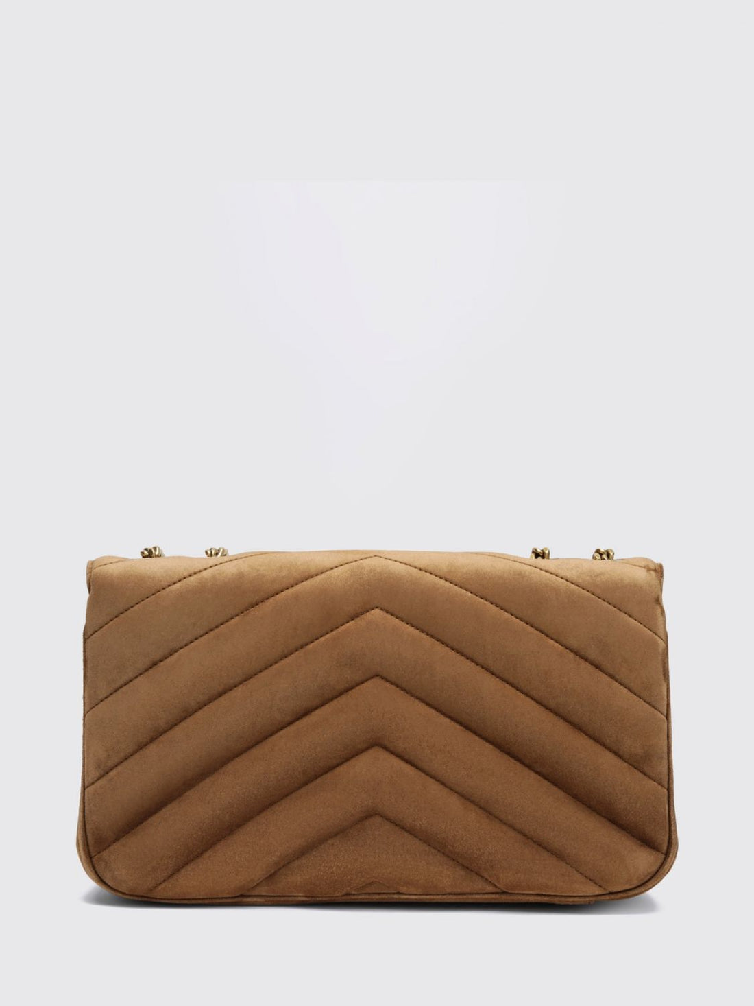 SAINT LAURENT OS medium loulou shoulder bag in chevron suede