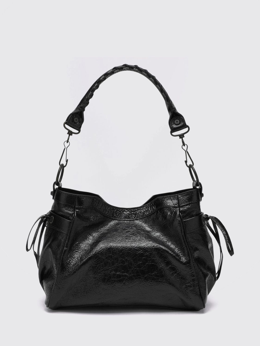 BALENCIAGA OS le city studded arena lambskin shoulder bag