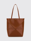puzzle fold medium calfskin tote bag with double handle