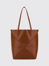 puzzle fold medium calfskin tote bag with double handle