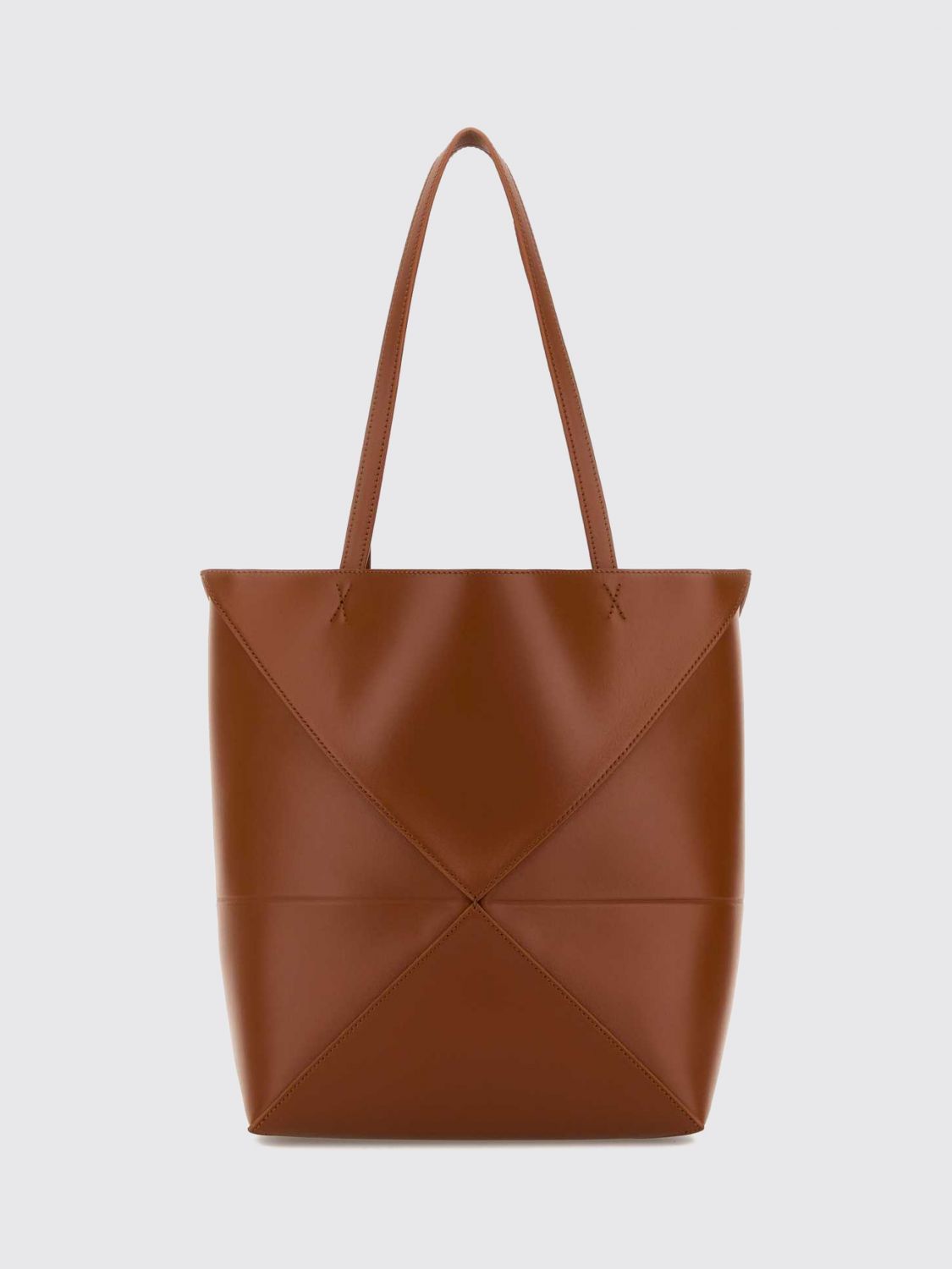 puzzle fold medium calfskin tote bag with double handle