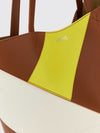 puzzle fold large bicolour calfskin tote bag