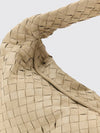 hop intrecciato suede calfskin shoulder bag