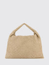 hop intrecciato suede calfskin shoulder bag