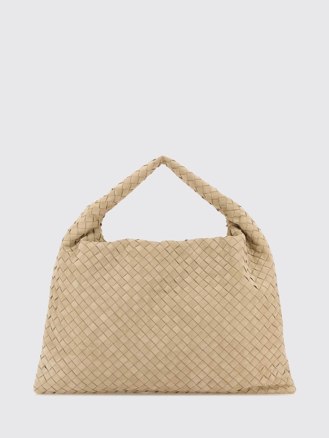 hop intrecciato suede calfskin shoulder bag