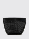 flap intrecciato calfskin mini bag with zip closure