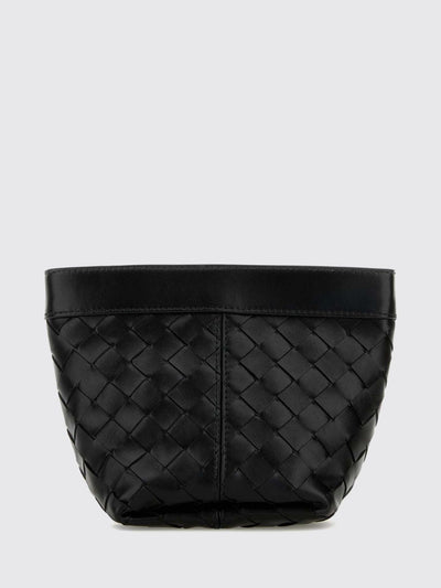 flap intrecciato calfskin mini bag with zip closure