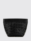 flap intrecciato calfskin mini bag with zip closure