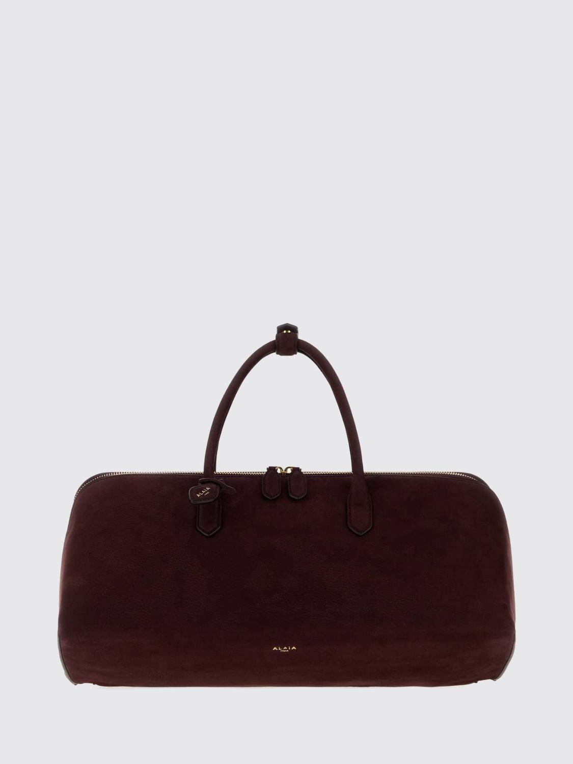 delta medium nubuck leather handbag with double zip and shoulder strap