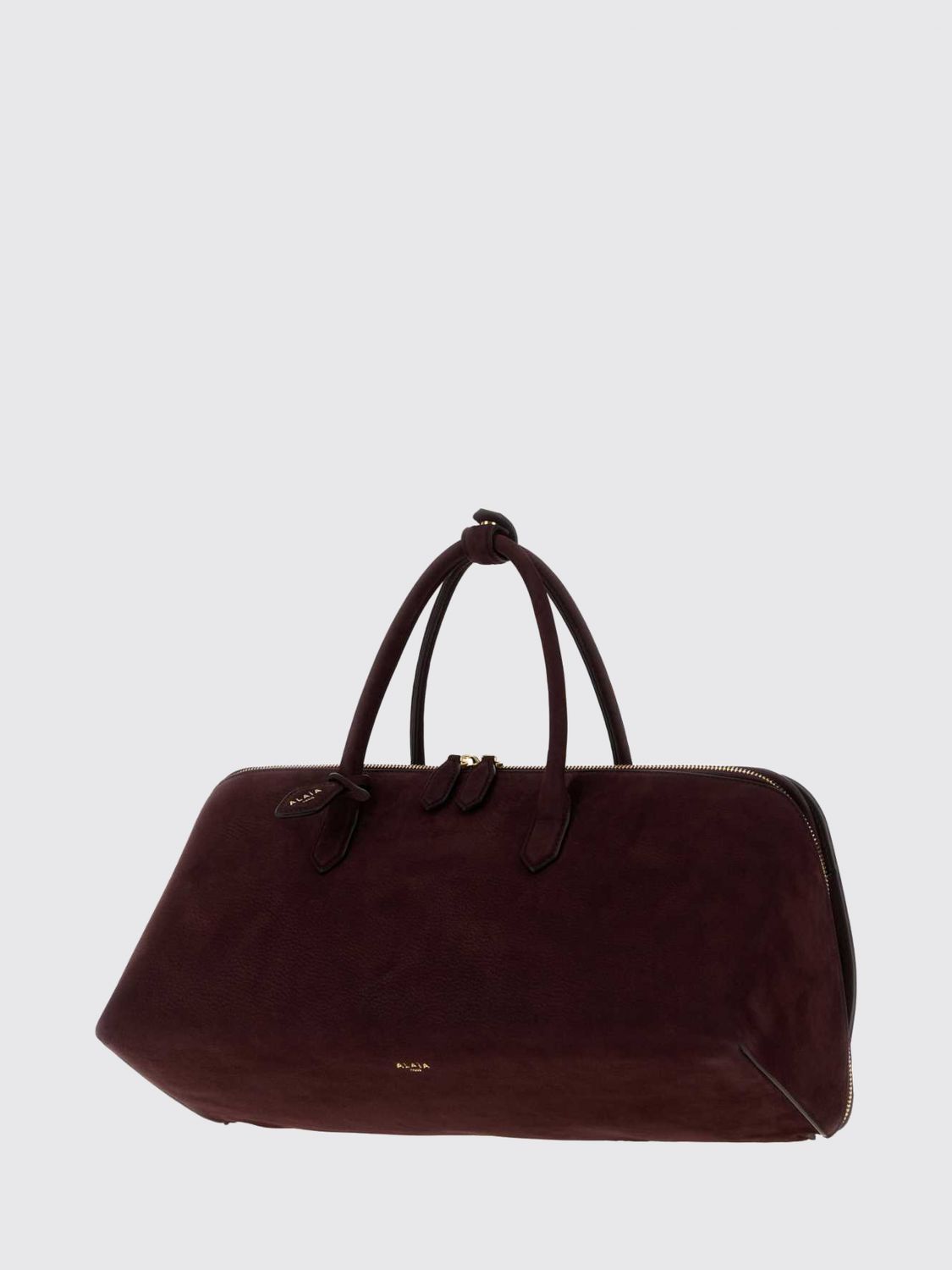 delta medium nubuck leather handbag with double zip and shoulder strap