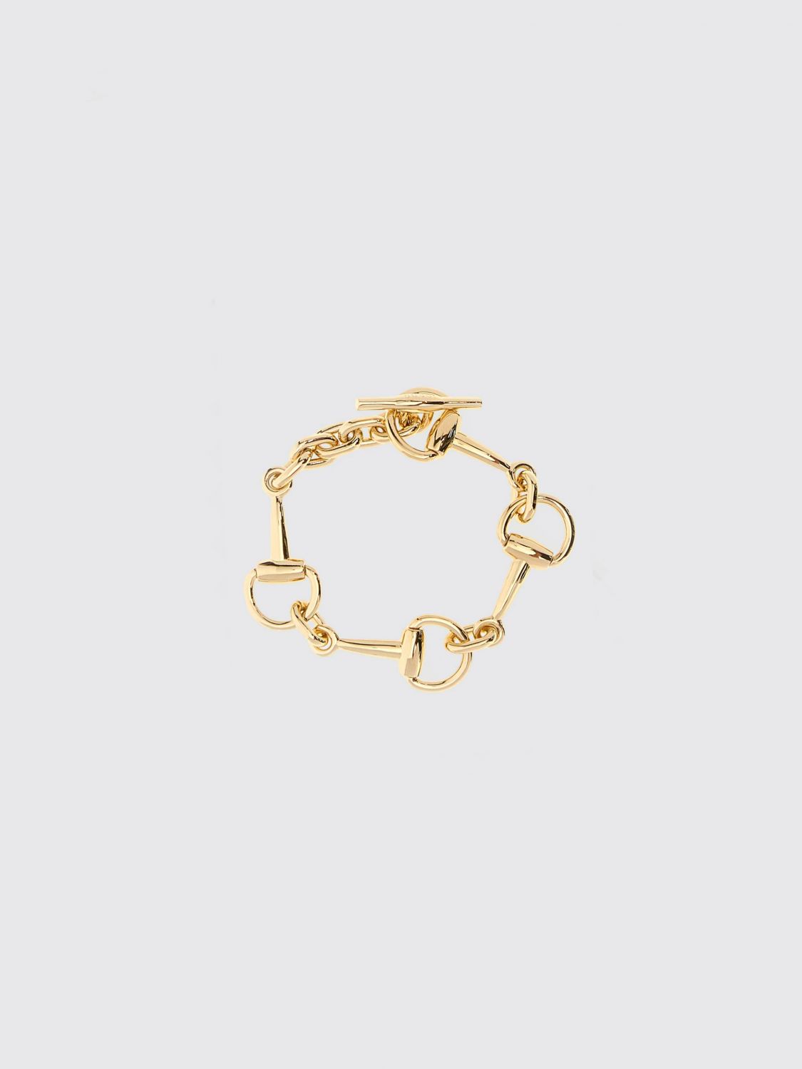 horsebit gold-finish metal choker necklace