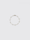 horsebit silver-finish metal choker necklace