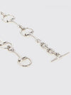 horsebit silver-finish metal choker necklace