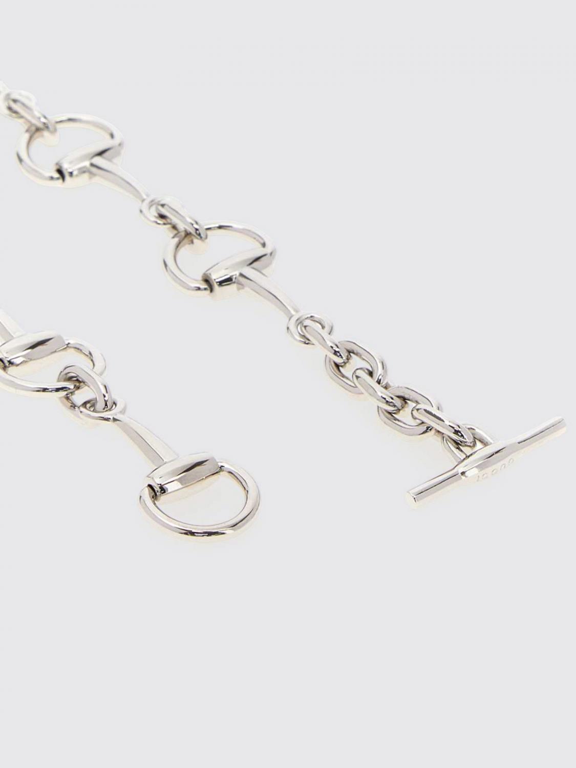 horsebit silver-finish metal choker necklace