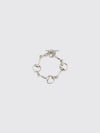 horsebit silver-finish metal bracelet