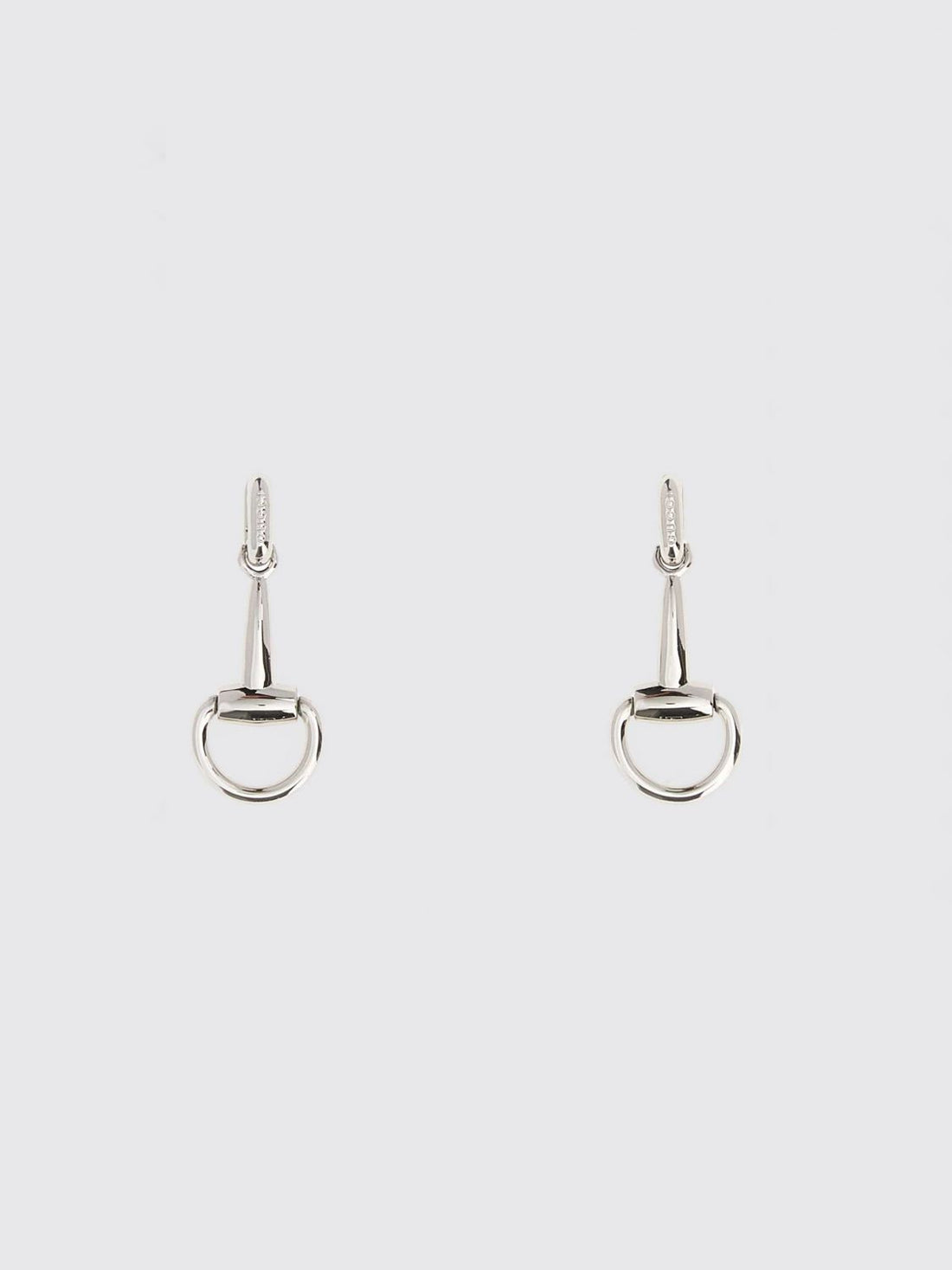 GUCCI OS horsebit silver-finish metal dangle earrings
