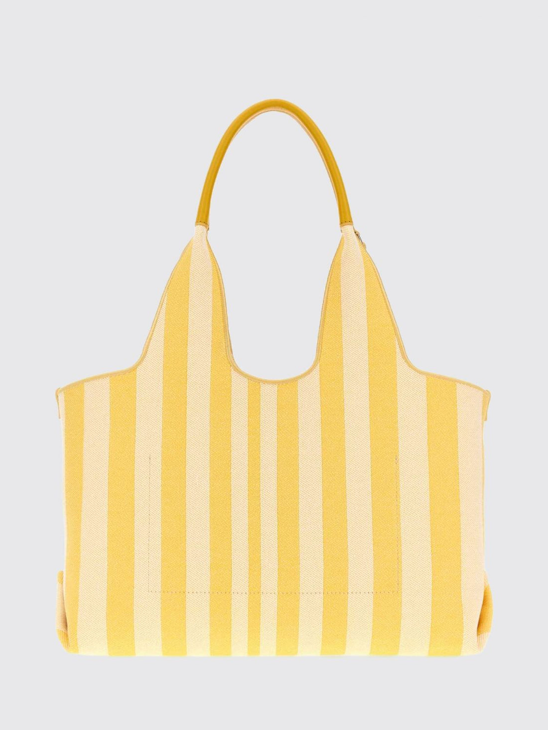 CHLOÉ OS chloé beach tote east-west striped cotton tote bag with logo