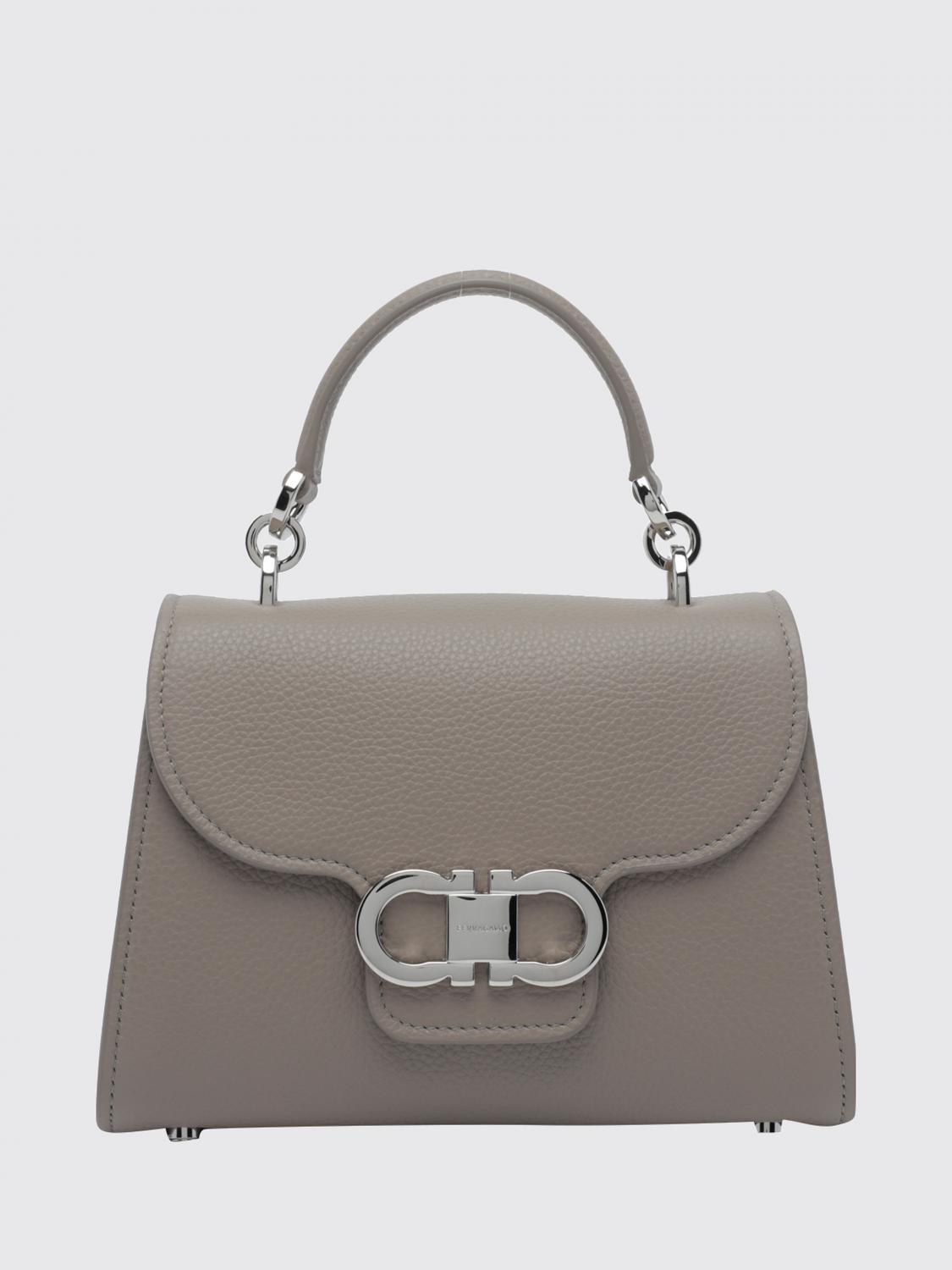 double gancini mini bag in grained calfskin with removable strap