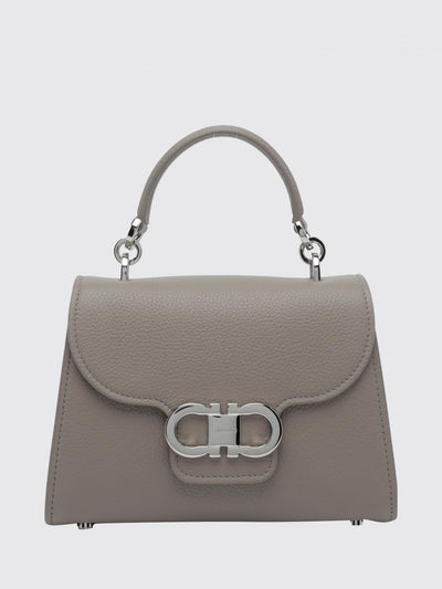 double gancini mini bag in grained calfskin with removable strap