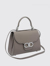 double gancini mini bag in grained calfskin with removable strap