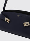 hug east-west shoulder bag in smooth calfskin with zip closure
