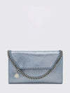 falabella wallet on chain in eco alter mat with metal chain