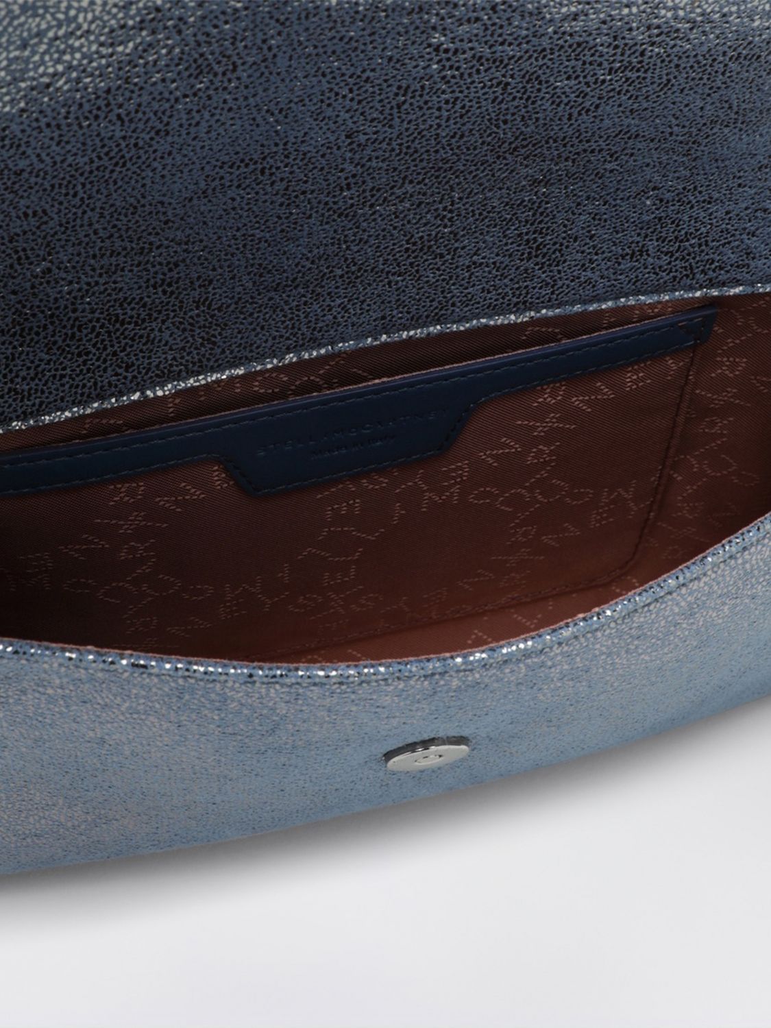 falabella wallet on chain in eco alter mat with metal chain